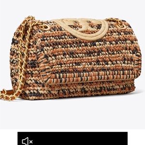 Tory Burch convertible raffia bag